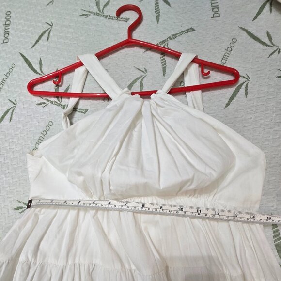 Anthropologie Forever That Girl Tiered Ruched Back Bow Maxi Dress - Picture 11 of 11